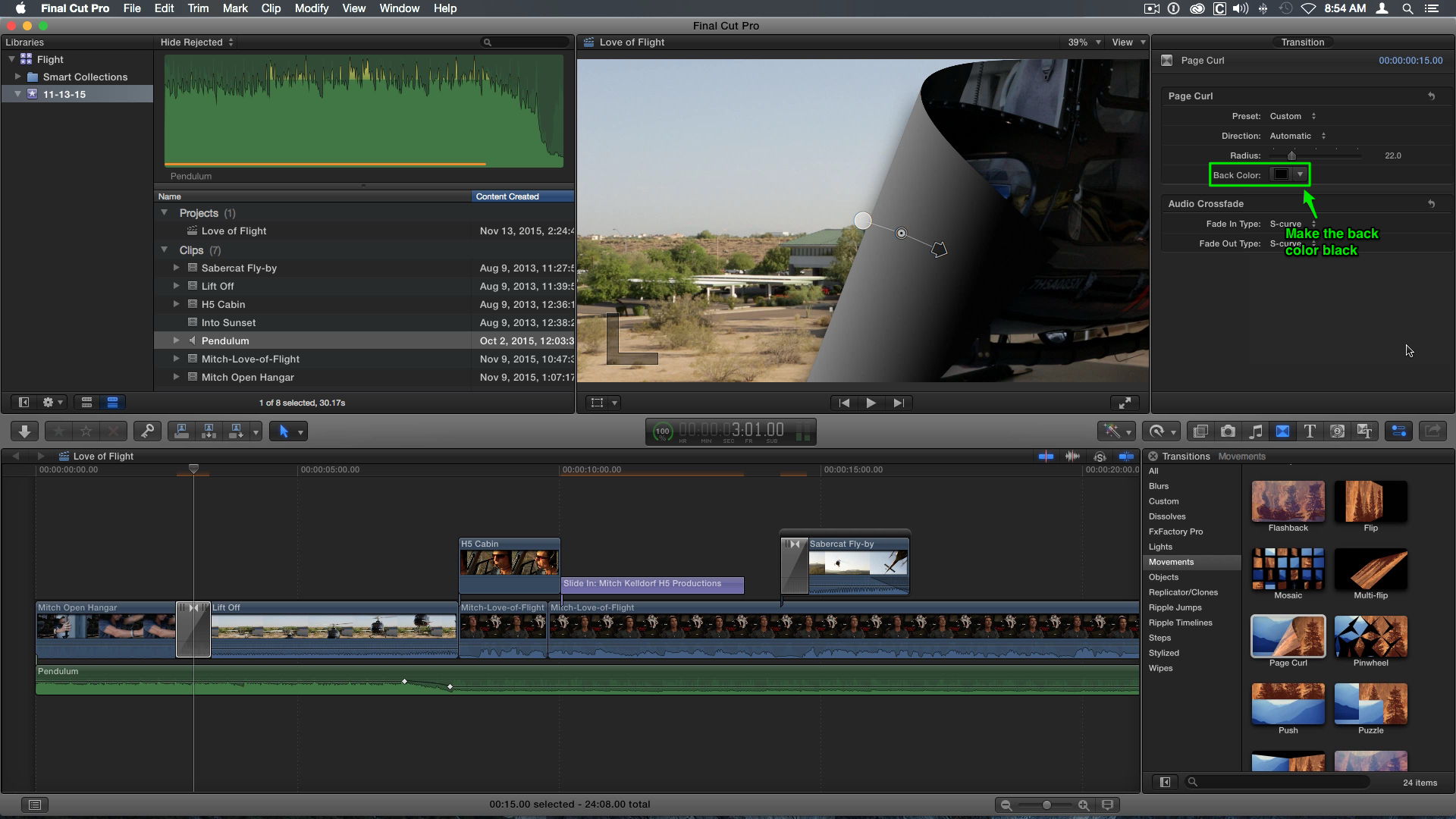 ending shot transition final cut pro free