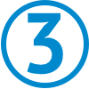 3 blue circle