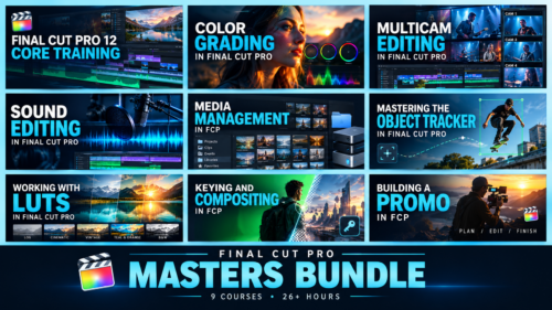 Final Cut Pro Masters Bundle by Ripple Training: 9 video tutorials covering editing, color grading, sound, multicam, and effects