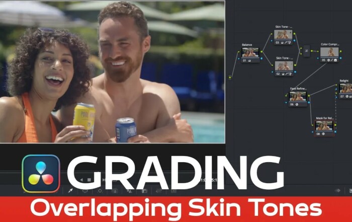 Mark demonstrating skin tone color grading in DaVinci Resolve 20