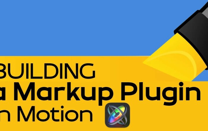 Motion interface showing a markup plugin being built