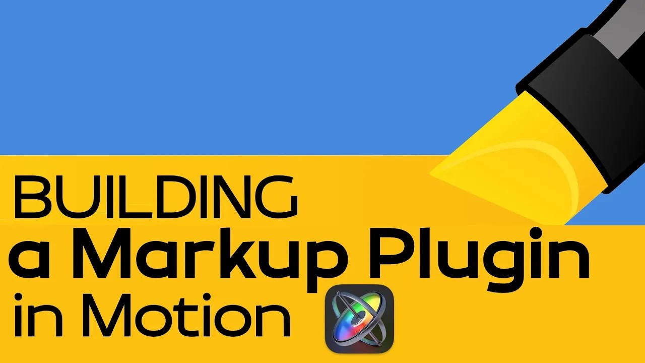 Motion interface showing a markup plugin being built